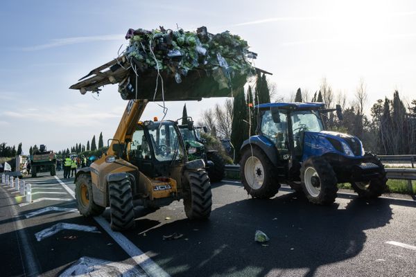 Manifestation des agriculteurs à Salon-de-Provence.