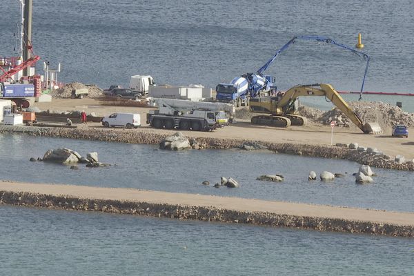 Le chantier du port de Porto-Vecchio a débuté en avril 2022.