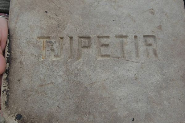 C'est une plaque de gomme comme celle-ci qui a découverte sur la plage de Camiers.