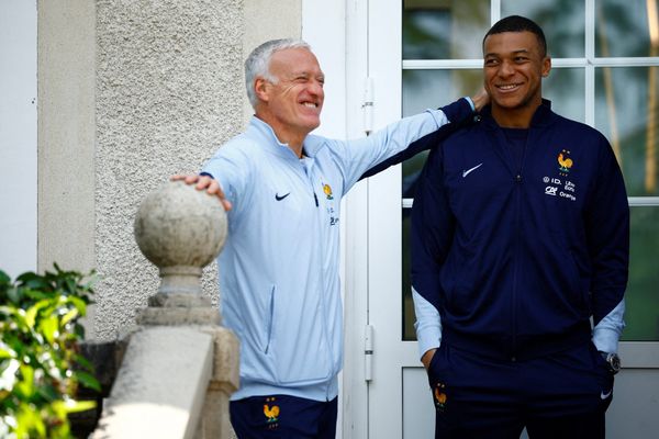 Didier Deschamps et Kilian Mbappé affrontent le Luxembourg en match  depréparation pour l'Euro 2024.