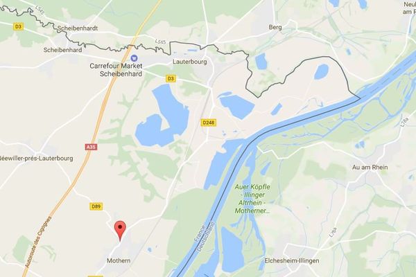 L'accident s'est produit sur la RD 248 dans le sens Mothern-Lauterbourg