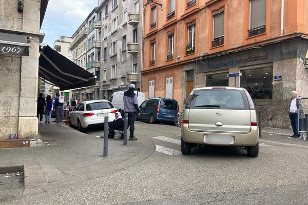 Le quartier Saint-Bruno à Grenoble le 26 octobre 2024, au lendemain de la fusillade qui a fait deux blessés.