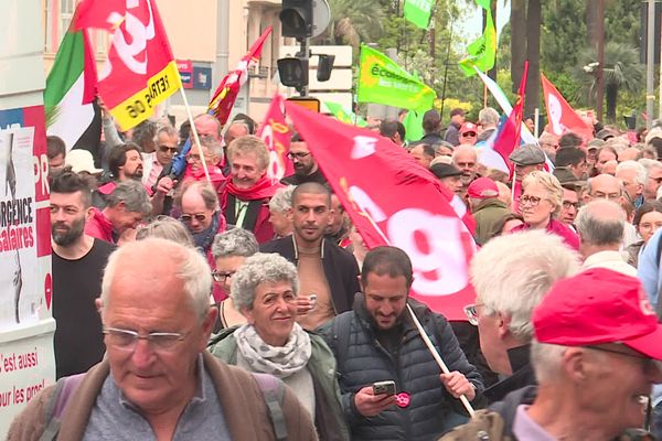 Entre 600 et 800 personnes ont défilé dans les rues de Nice (Alpes-Maritimes) ce mercredi 1er mai 2024