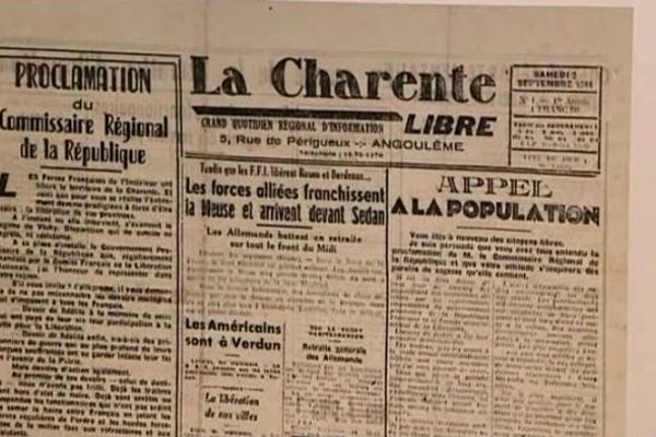 La Une du premier numéro de la Charente Libre