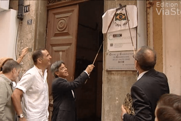 Inauguration du consulat du Brésil, rue Napoléon à Bastia.