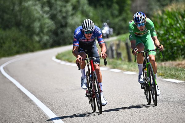 Tour de France 2022 / Bourg d'Oisans - saint-Etienne le 15 juillet 2022 Wout Van Aert pourrait tirer partie de l'ultime col de l'étape, celui de la Croix Régis, (+ 300 m en positif) dans le Parc du Pilat pour faire la différence avant d'entrer dans une zone plus urbanisée mais avec un faux plat montant à craindre.