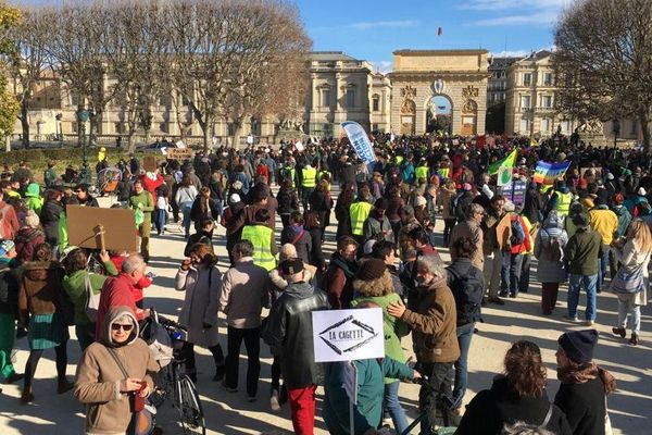 Près de 5000 personnes ont marché pour le climat à Montpellier, dimanche 27 janvier. Citoyens, associations et syndicats ont fait front pour réclamer une meilleure prise en compte de la problématique climatique.