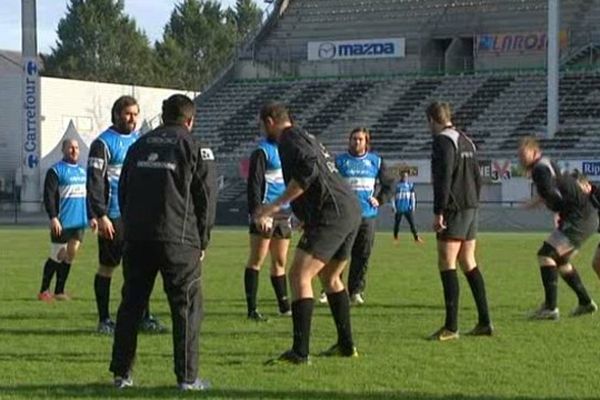 Entrainement du CA Brive au Stadium.