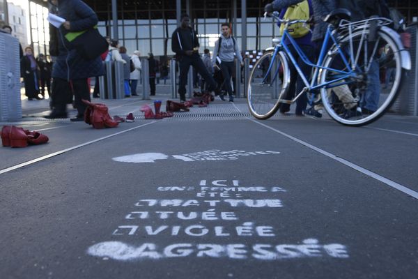 Action contre la violence faite aux femmes à Nantes, le 25 novembre 2017