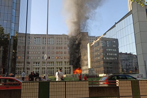 25 mai 2023, un feu violent dans le secteur de la Part-Dieu.