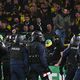 Les supporters de la brigade Loire sont descendus sur le terrain, la police est intervenue, lors du match entre Nantes et Le Havre, le 24 novembre 2024