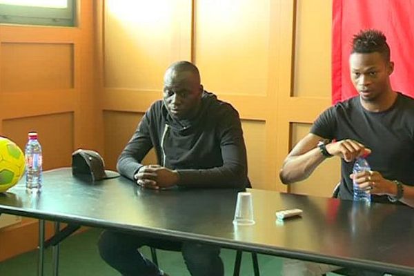 Nîmes - Sada Thioub et Slimane Diabaté, nouvelles recrues du Nîmes olympique - 16 juin 2016.