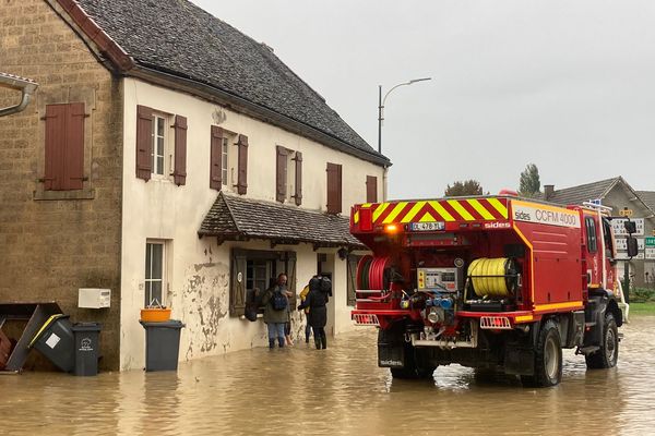 Inondations à Mervans (Saône-et-Loire), le 8 octobre 2024