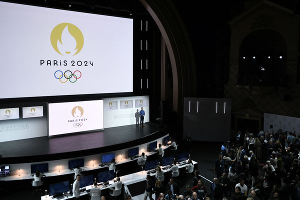 Présentation du logo des Jeux Olympiques de Paris 2024. 