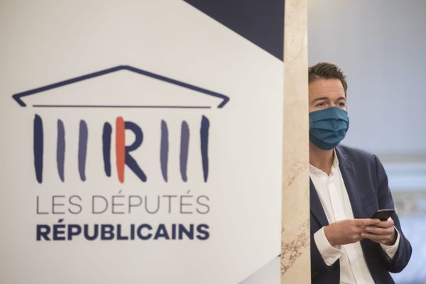 Guillaume Peltier lors d'un séminaire chez Les Républicains, en octobre 2020. 