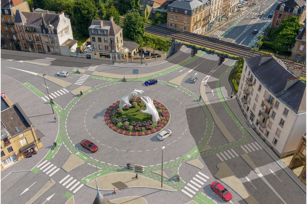 Le projet envisagé pour le carrefour du pont des Deux Villes.