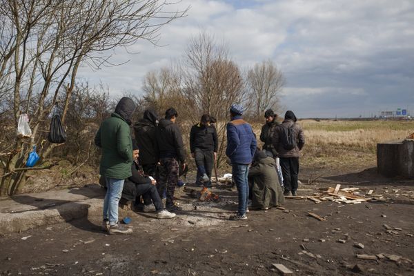 Un camp de migrants près de Calais