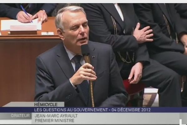 Jean-Marc Ayrault, Premier ministre, à l'Assemblée Nationale mardi 4 décembre 2012