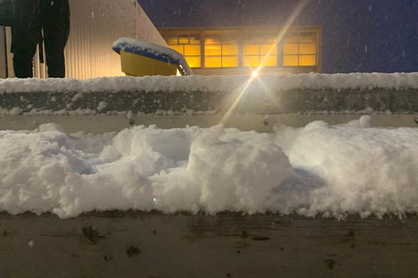 Plusieurs centimètres de neige sont tombés à Chaumont le 21 novembre.