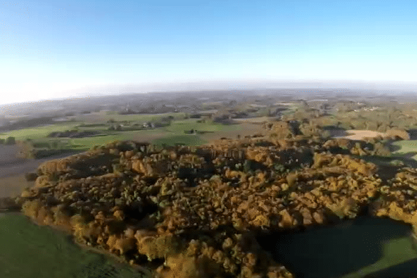 La campagne limousine vue du ciel