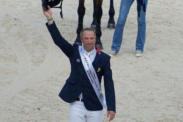 Patrice Delaveau, cavalier français de CSO, JEM 2014, médaille d'argent de la finale à quatre