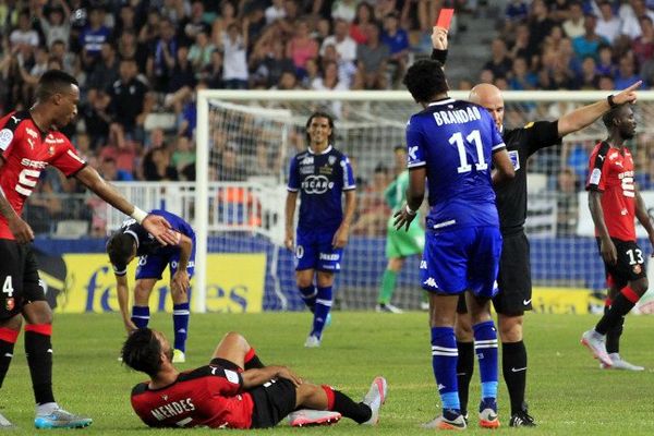 L'expulsion de Brandaon, le fait du match entre Bastia et le Stade Rennais