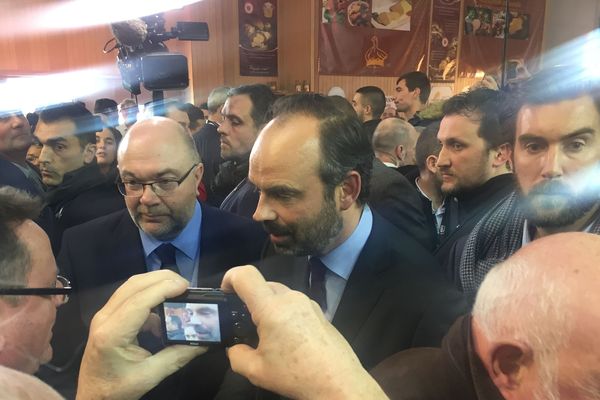 Edouard Philippe en déplacement au Salon de l'Agriculture en tant que Premier ministre. 