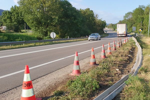 L'accident a eu lieu sur la RN83 à hauteur de Poligny, ce lundi 17 août.