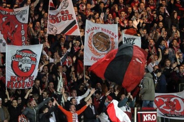 Les supporters guingampais au Roudourou samedi soir