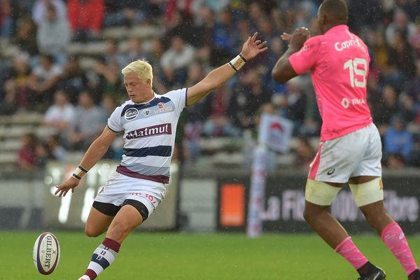 Le Bordo-béglais Tian Schoeman lors du match contre le  Stade Français le 6  Septembre 2017. 