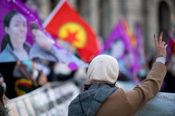 Une manifestation en mémoire du triple assassinat en janvier 2013 à Paris organisé en 2021 à Rennes.