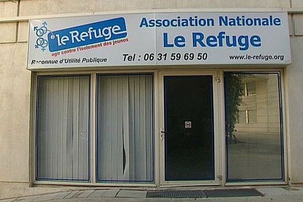 Le siège de l'association Le Refuge à Montpellier. Août 2015.