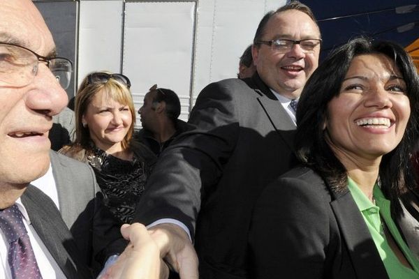 Samia Ghali et Patrick Mennucci en campagne ensemble à La Rose.