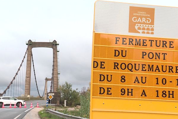 Le pont de Roquemaure est fermé partiellement pour diagnostic entre ce mercredi 8 et ce vendredi 10 novembre 2023.