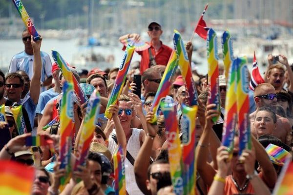 Lors de l'Europride à Marseille en juillet 2013