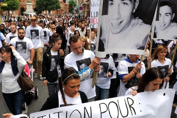 Lors de la marche blanche pour Quentin à Toulouse