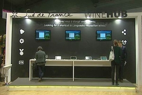 Montpellier - le "wine hub" de Sud de France présenté au salon Vinisud - 25 février 2014.