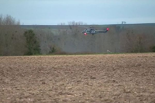 Un hélicoptère de l'armée de l'air a participé aux recherches après la disparition du pilote d'ULM.. 