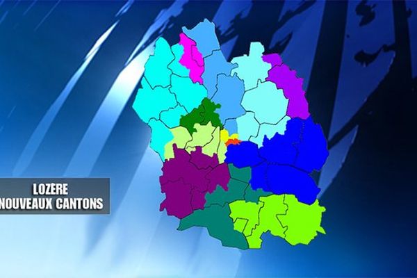 Carte des nouveaux cantons en Lozère, élections départementales 2015