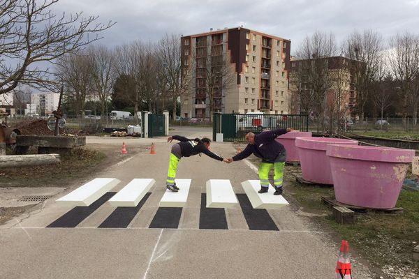 Passage piéton 3D à Bourgoin-Jallieu en Isère