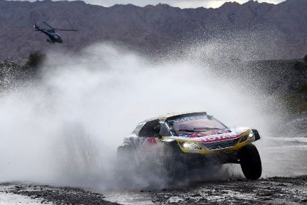 Stéphane Peterhansel sur la 12e étape du Dakar, jeudi 18 janvier 2018.