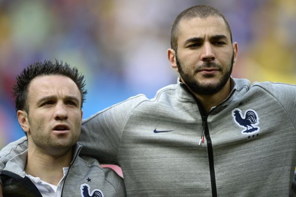 Mathieu Valbuena et Karim Benzema, le 30 juin 2014