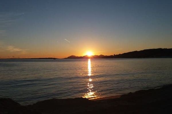 Soleil couchant -Antibes-Golfe-Juan.