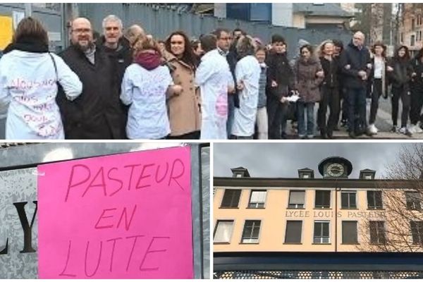 Les enseignants en grève au lycée Pasteur de Strasbourg