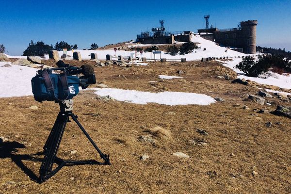 La neige au Mont Aigoual en février 2018