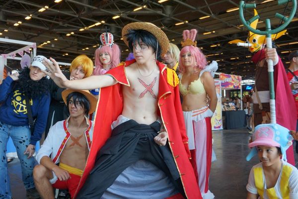 Luffy et son équipage (One Piece), faisaient cette année encore partie des personnages cosplayés à la Japan Expo.