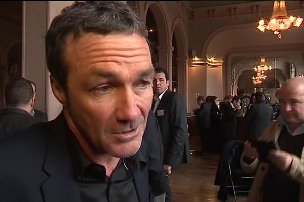 Le patron de Quiksilver, Pierre Agnès en 2016 lors d'une réunion de chefs d'entreprise basques 