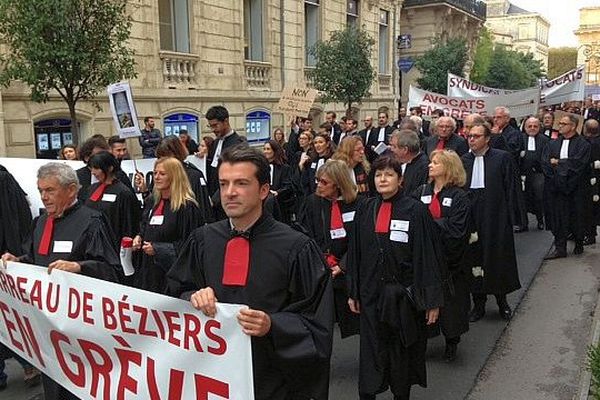 Montpellier - manifestation des avocats - 28 octobre 2015.