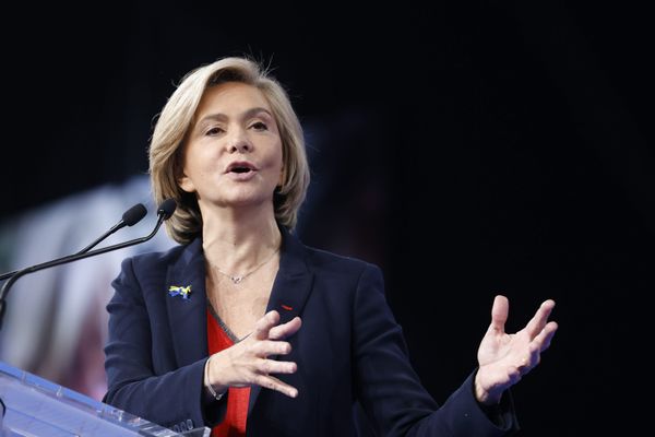 Valérie Pécresse, candidate LR à l'élection présidentielle, meeting du 3 avril 2022.