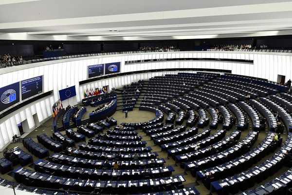 L'hémicycle du Parlement européen à Strasbourg.